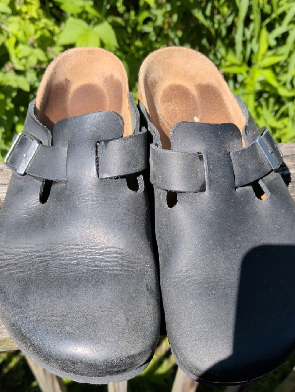 Birkenstock Black Leather Buckled Clog - Picture 9 of 10